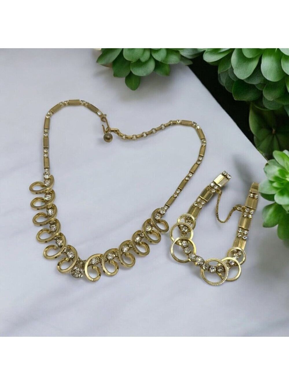 Vintage Sarah Coventry Celestial Fire Rhinestone Set